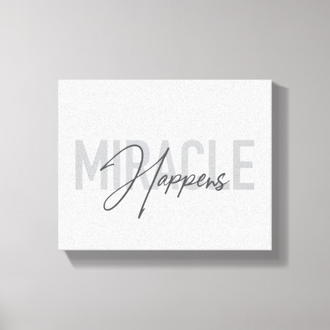 Moderne, einfache, coole Typografie Das Wunder ges Leinwanddruck (Vorderseite)