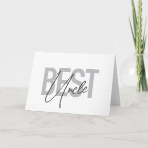 Moderne, einfache, coole Typografie des besten Onk Karte