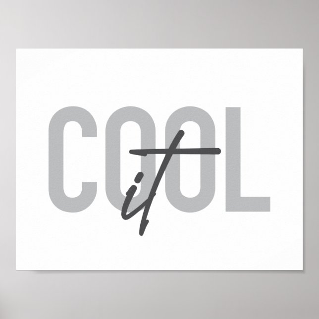 Moderne, einfache, coole Typografie des Coolen Es Poster (Vorne)