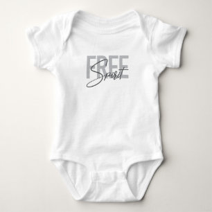 Moderne, einfache, coole Typografie des Freien Gei Baby Strampler