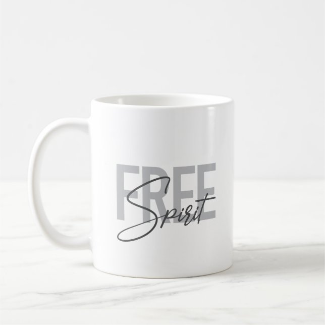 Moderne, einfache, coole Typografie des Freien Gei Kaffeetasse (Links)