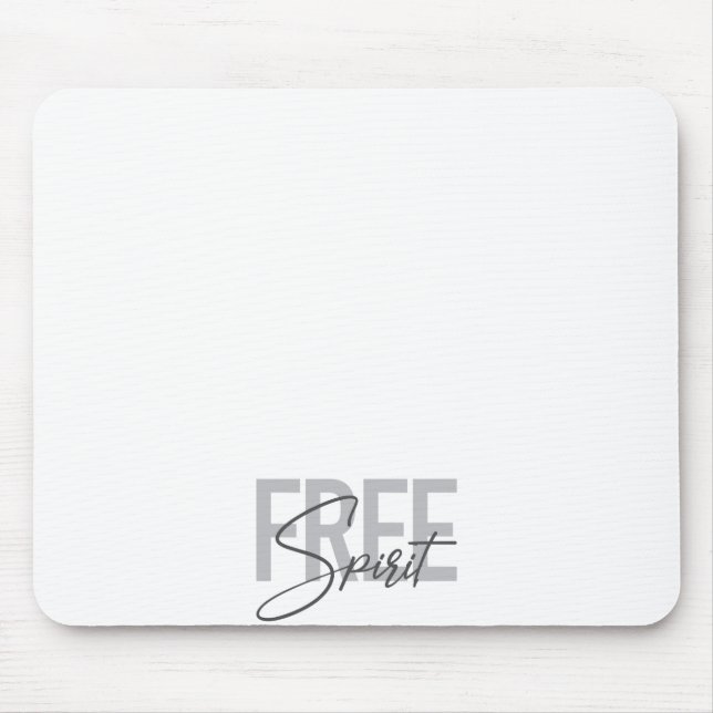 Moderne, einfache, coole Typografie des Freien Gei Mousepad (Vorne)