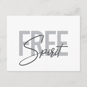 Moderne, einfache, coole Typografie des Freien Gei Postkarte