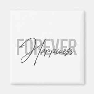 Moderne, einfache, coole Typografie für immer Glüc Magnet