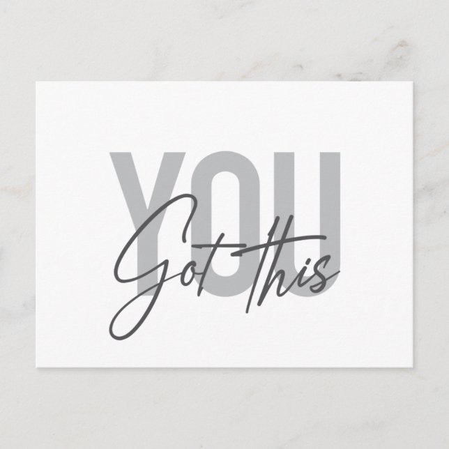 Moderne, einfache, coole Typografie Got Sie Postkarte (Vorderseite)