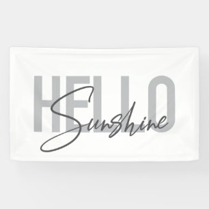 Moderne, einfache, coole Typografie Hallo Sunshine Banner