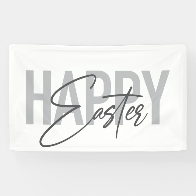 Moderne, einfache, coole Typografie Happy Oaster Banner (Horizontal)