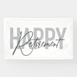 Moderne, einfache, coole Typografie Happy Retireme Banner