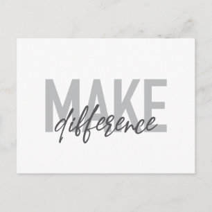 Moderne, einfache, coole Typografie macht einen Un Postkarte