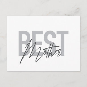 Moderne, einfache, coole Typografie von Best Mothe Postkarte