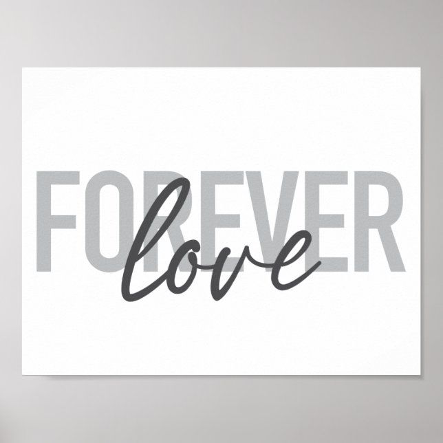 Moderne, einfache, coole Typografie von Forever Lo Poster (Vorne)