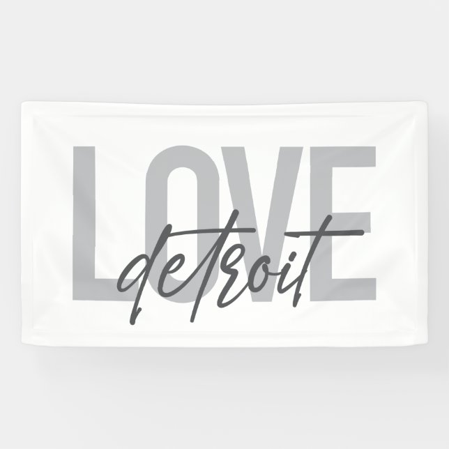 Moderne, einfache, coole, urbane Design Liebe Detr Banner (Horizontal)