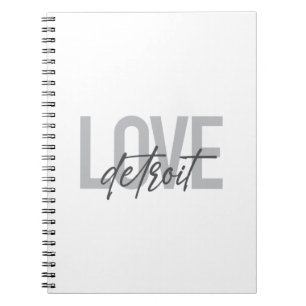 Moderne, einfache, coole, urbane Design Liebe Detr Notizblock