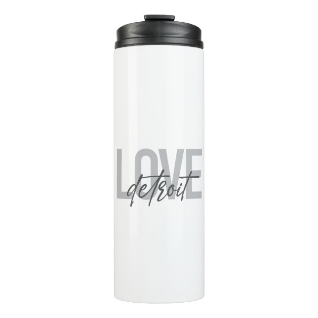 Moderne, einfache, coole, urbane Design Liebe Detr Thermosbecher (Vorderseite)