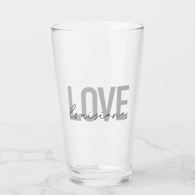Moderne, einfache, coole, urbane Design Liebe Loui Glas (Vorderseite)