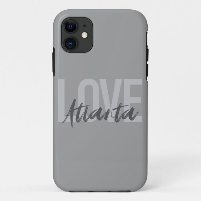 Moderne, einfache, coole, urbane Liebe Atlanta Case-Mate iPhone Hülle (Rückseite)