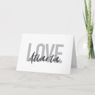 Moderne, einfache, coole, urbane Liebe Atlanta Karte
