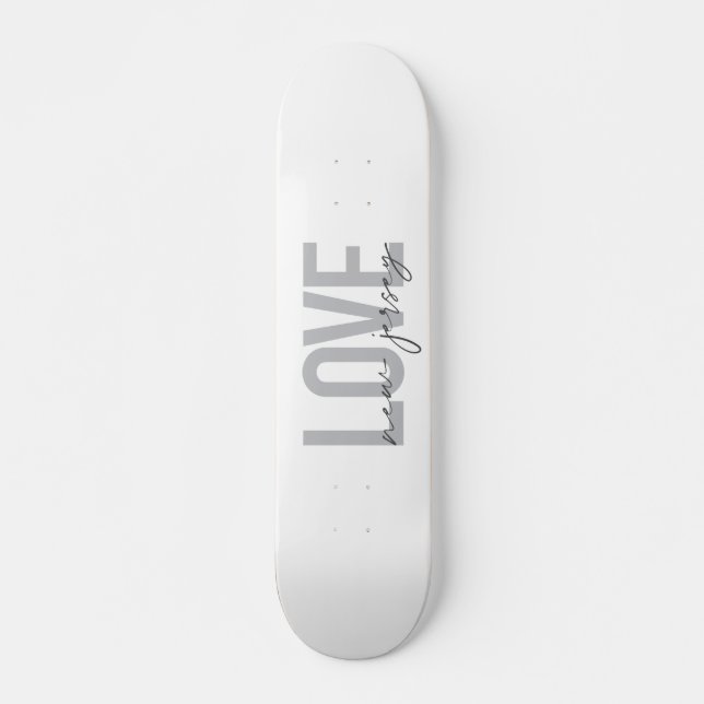 Moderne, einfache, coole, urbane Liebe New Jersey Skateboard (Vorne)