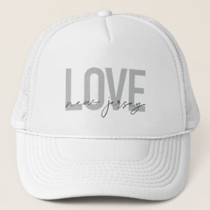 Moderne, einfache, coole, urbane Liebe New Jersey Truckerkappe