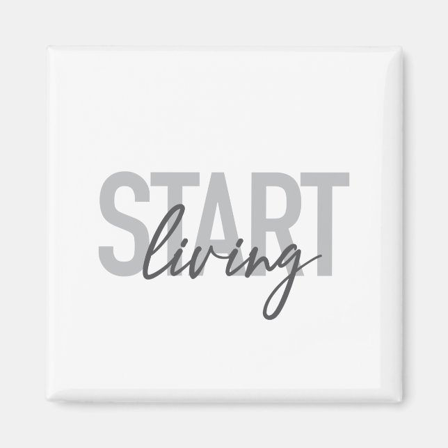 Moderne, einfache, coole urbane Typografie Leben b Magnet (Vorne)