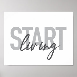 Moderne, einfache, coole urbane Typografie Leben b Poster