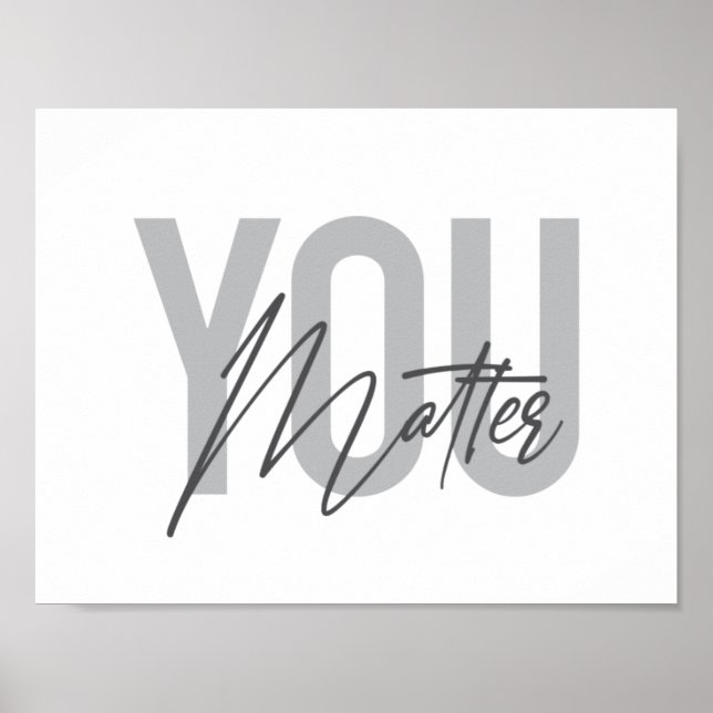 Moderne, einfache, coole urbane Typografie zählt Poster (Vorne)