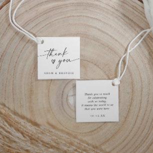 Moderne einfache Danksagungs-Handschrift Herz Hoch Geschenkanhänger