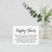 Moderne, einfache Display-Dusche Bridal Geschenkka
