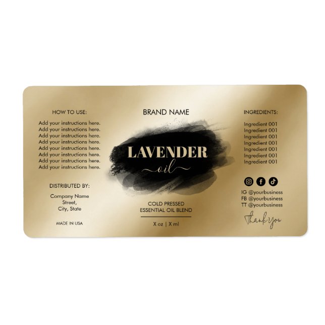 Moderne, einfache Dropper-Flaschen-Etiketten (Vorne)