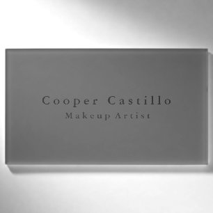Moderne einfache dunkelgraue professionelle Modern Namenschild