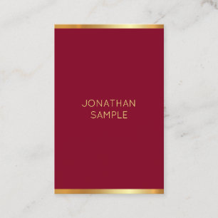 Moderne, einfache Elegant Template Burgundy Red &  Visitenkarte