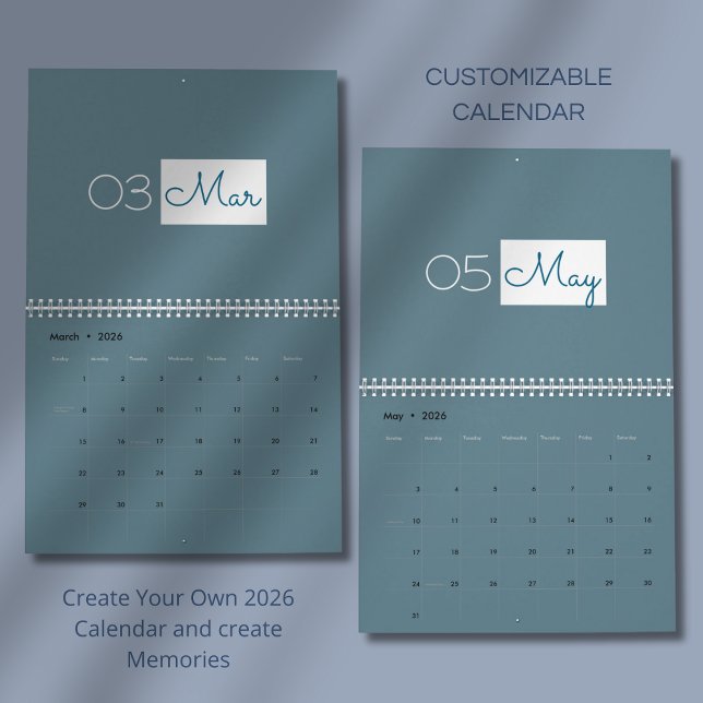 Moderne einfache elegante 2026-Kalender Kalender (Von Creator hochgeladen)