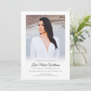 Moderne Einfache Elegante Foto Beerdigung Programm