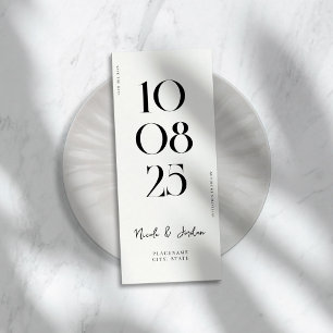 Moderne einfache elegante Hochzeit Save The Date