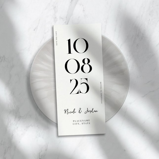 Moderne einfache elegante Hochzeit Save The Date (Von Creator hochgeladen)