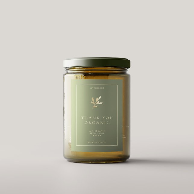 Moderne, einfache Elegante Sage Gold Pflanze Lebensmitteletikett (Modern Simple Elegant Sage Gold Plant Food Label
)