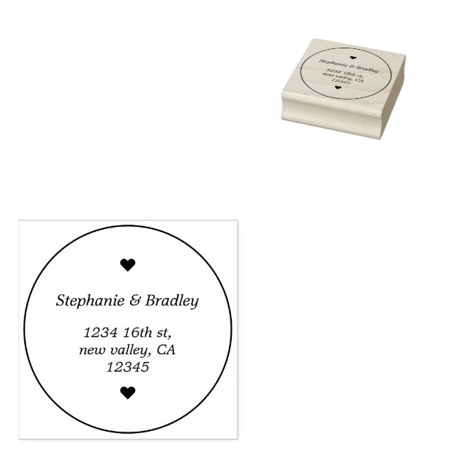 Moderne, einfache, elegante Skripte Neuauflage Hoc Gummistempel (Stempel)