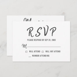 Moderne einfache Erinnerungen-Gedenkantwort RSVP Karte