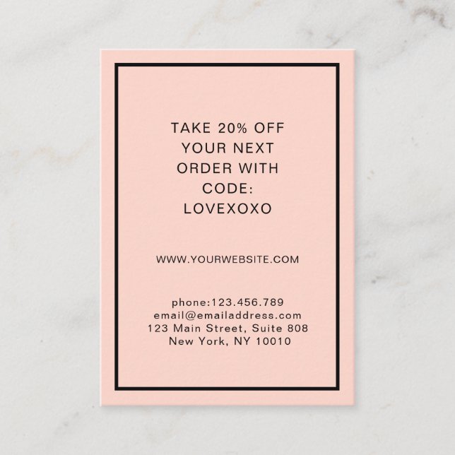 Moderne, einfache Ermäßigungskarte Rabattkarte (Vorderseite)