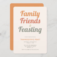 Moderne, einfache Erntedank Festessen Einladung
