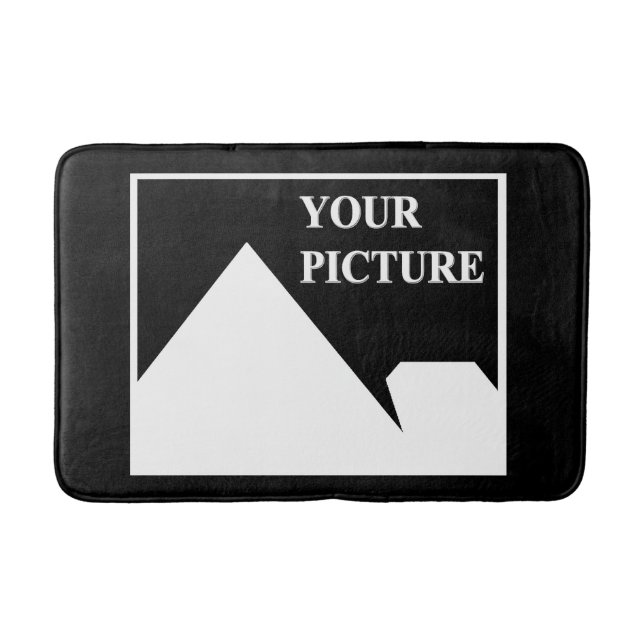 Moderne Einfache Erstellung eines eigenen Hochzeit Badematte (Vorderseite)