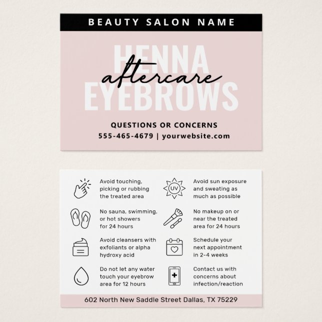 Moderne einfache Eyebrow Tint Henna Brows Aftercar (Vorne & Hinten)