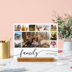 Moderne, einfache FamilienfotoCollage Acrylschild