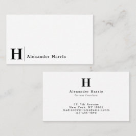 Moderne einfache, fett formatierte Monogrammlinie Visitenkarte