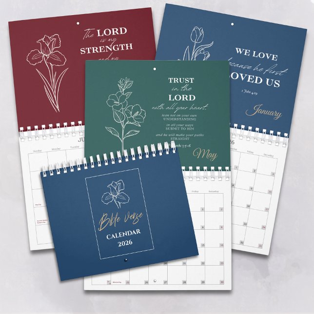 Moderne einfache florale christliche kalender (Von Creator hochgeladen)