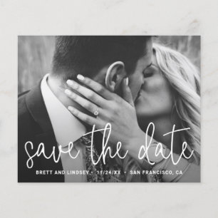 Moderne einfache Foto-Budget-Hochzeit Termin vorme