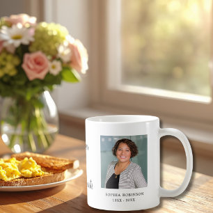 Moderne einfache Foto-Erinnerung Andenken  Kaffeetasse