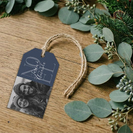 Moderne einfache Foto-Feiertags-Geschenkkarte Geschenkanhänger