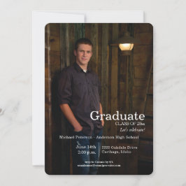 Moderne Einfache Foto Graduation Party Einladung