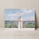 Moderne einfache Foto Hochzeit Danke Karte W Anmer<br><div class="desc">Landscape einfache moderne Hochzeit danke Ihnen Karte mit Notiz.</div>